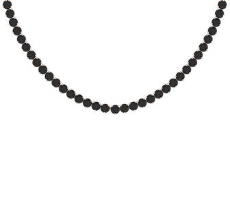 4.29 Ctw i2/i3 Treated Fancy Black Diamond 14K Rose Gold Slide Necklace: 4.29 Ctw i2/i3 Treated Fancy Black Diamond 14K Rose Gold Slide Necklace -- Center Diamond Weight : 4.29 Ctw ( Round cut) Center Diamond Color : Treated Fancy Black Dimaond Center Clarity : i2/i3