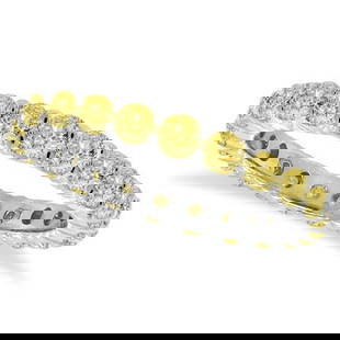 Fancy Yellow Canary Diamond Eternity Ring Band 14k White Gold 1.07 ctw: Fancy Yellow Canary Diamond Eternity Ring Band 14k White Gold 1.07 ctw -- CENTER STONE; Diamond CENTER STONE CLARITY; SI CENTER STONE COLOR; Yellow CENTER STONE SETTING; Prong SIDE STONE CLARITY;