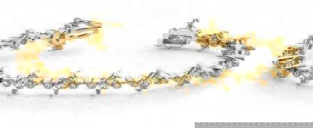 14KT YELLOW GOLD 3 CTW G-H SI2/SI3 PRONG AND BEZEL SET DIAMOND BRACELET: 14KT YELLOW GOLD 3 CTW G-H SI2/SI3 PRONG AND BEZEL SET DIAMOND BRACELET -- 14KT YELLOW GOLD 3 CTW G-H SI2/SI3 PRONG AND BEZEL SET DIAMOND BRACELET #PAPPS20265v5