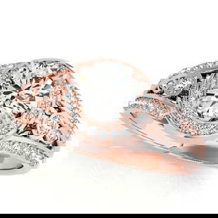 CERTIFIED 18K ROSE GOLD 1.15 CTW J-K/VS-SI1 DIAMOND HALO ENGAGEMENT RING: CERTIFIED 18K ROSE GOLD 1.15 CTW J-K/VS-SI1 DIAMOND HALO ENGAGEMENT RING -- CERTIFIED 18K ROSE GOLD 1.15 CTW J-K/VS-SI1 DIAMOND HALO ENGAGEMENT RING (CENTER STONE DAIMOND .80 CTW J-K/VS-SI1) please re