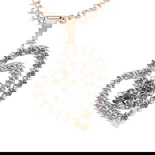 0.48 Ctw Diamond 14K Rose Gold Style Valentine Day theme Pendant Necklace: 0.48 Ctw Diamond 14K Rose Gold Style Valentine Day theme Pendant Necklace -- Center Diamond Weight : 0.30 Ctw (Heart Cut) Center Color :-I Clarity : SI2 Setting : Prong Side Weight Of Ctw 0.18 Ctw