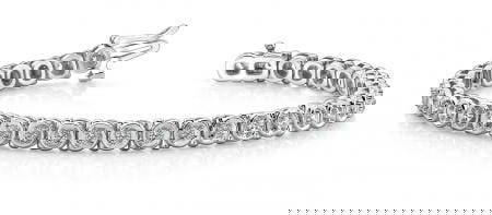 14K WHITE GOLD 1 CTW G-H SI2/SI3 CIRCLE LINK DIAMOND TENNIS BRACELET: 14K WHITE GOLD 1 CTW G-H SI2/SI3 CIRCLE LINK DIAMOND TENNIS BRACELET -- 14K WHITE GOLD 1 CTW G-H SI2/SI3 CIRCLE LINK DIAMOND TENNIS BRACELET #PAPPS20046v5