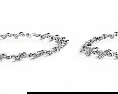14K WHITE GOLD 4 CTW J-L SI1/SI2 DIAMOND AND CHAIN LINK BRACELET: 14K WHITE GOLD 4 CTW J-L SI1/SI2 DIAMOND AND CHAIN LINK BRACELET -- 14K WHITE GOLD 4 CTW J-L SI1/SI2 DIAMOND AND CHAIN LINK BRACELET #PAPPS19996v5