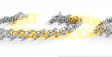 14KT YELLOW GOLD 1 CTW G-H SI2/SI3 FLOATING DIAMOND BOX DIAMOND BRACELET: 14KT YELLOW GOLD 1 CTW G-H SI2/SI3 FLOATING DIAMOND BOX DIAMOND BRACELET -- 14KT YELLOW GOLD 1 CTW G-H SI2/SI3 FLOATING DIAMOND BOX DIAMOND BRACELET #PAPPS20194v5