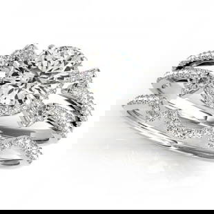 CERTIFIED 18KT WHITE GOLD 1.22 CTW J-K/VS-SI1 DIAMOND BRIDAL SET: CERTIFIED 18KT WHITE GOLD 1.22 CTW J-K/VS-SI1 DIAMOND BRIDAL SET -- CERTIFIED 18KT WHITE GOLD 1.22 CTW J-K/VS-SI1 DIAMOND BRIDAL SET (CENTER STONE DIAMOND .70 CTWW J-K/VS-SI1) please request ring