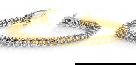 14KT YELLOW GOLD 1 CTW G-H SI2/SI3 SHINY CURVE LINK DIAMOND TENNIS BRACELET: 14KT YELLOW GOLD 1 CTW G-H SI2/SI3 SHINY CURVE LINK DIAMOND TENNIS BRACELET -- 14KT YELLOW GOLD 1 CTW G-H SI2/SI3 SHINY CURVE LINK DIAMOND TENNIS BRACELET #PAPPS20253v5