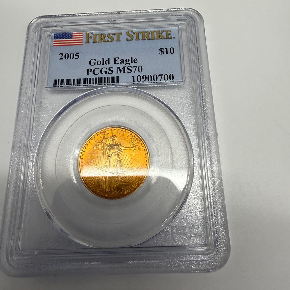 2005 Gold Eagle PCGS Certified MS70 First Strike: 2005 Gold Eagle PCGS Certified MS70 First Strike -- 2005 Gold Eagle PCGS Certified MS70 First Strike #PAPPS73027v14