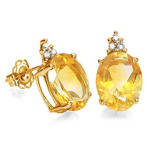1.35 CARAT CITRINE 10K SOLID YELLOW GOLD OVAL SHAPE EARRING WITH 0.03 CTW DIAMOND: 1.35 CARAT CITRINE 10K SOLID YELLOW GOLD OVAL SHAPE EARRING WITH 0.03 CTW DIAMOND -- 1.35 CARAT CITRINE 10K SOLID YELLOW GOLD OVAL SHAPE EARRING WITH 0.03 CTW DIAMOND #PAPPS48832v5
