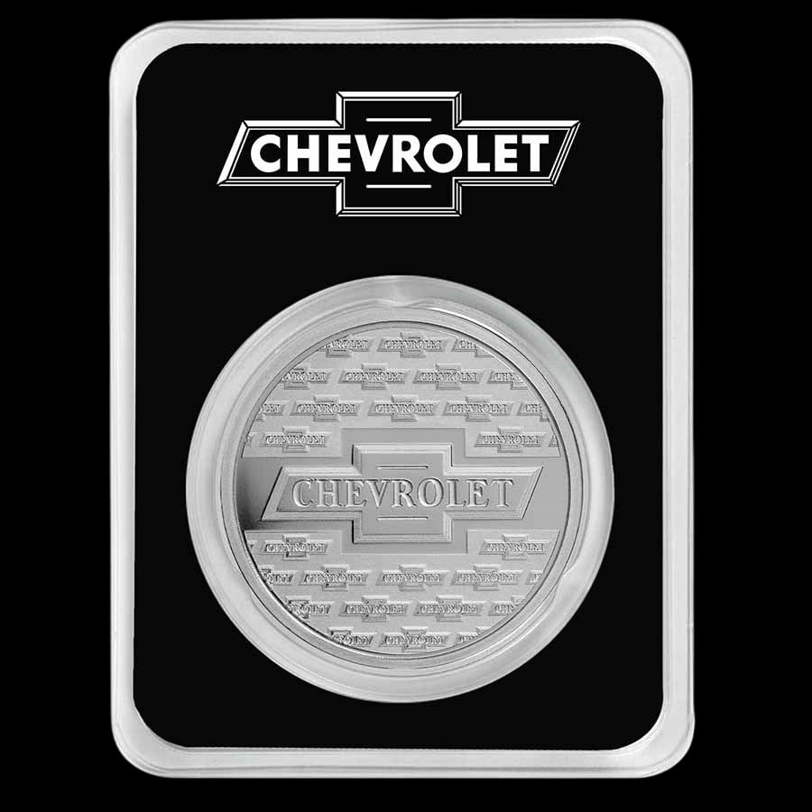 Chevrolet Genuine Parts Logo (1934-1940) 1 oz Silver w/ TEP: Chevrolet Genuine Parts Logo (1934-1940) 1 oz Silver w/ TEP -- Chevrolet Genuine Parts Logo (1934-1940) 1 oz Silver w/ TEP #PAPPS65138v15