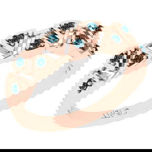 0.22 Ctw I2/I3 Treated Fancy Blue Diamond 14K Rose Gold Eternity Band Ring: 0.22 Ctw I2/I3 Treated Fancy Blue Diamond 14K Rose Gold Eternity Band Ring -- Diamond Weight : 0.22 Ctw (Round Cut) Diamond Color :- Treated Fancy Blue Diamond Setting : Prong Center Clarity : I2/I3 M