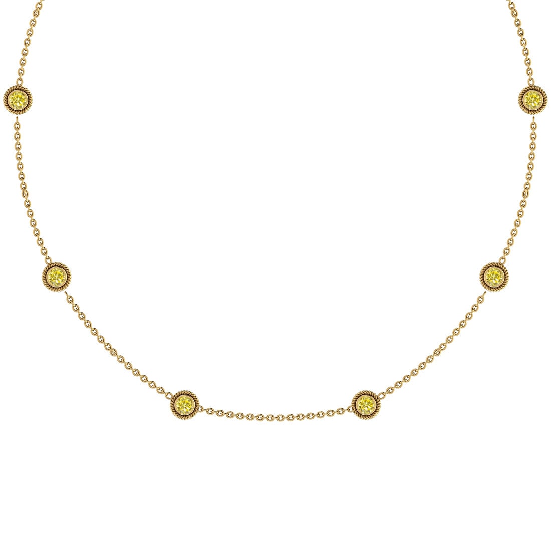 0.30 Ctw i2/i3 Treated Fancy Yellow Diamond 14K Yellow Gold Yard Necklace: 0.30 Ctw i2/i3 Treated Fancy Yellow Diamond 14K Yellow Gold Yard Necklace -- Center Diamond Weight : 0.30 Ctw (Round Cut) Center Diamond Color :-Treated Fancy Yellow Diamond Center Clarity : i2/i3 Sto