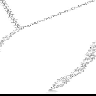 Curved Seven Stone Diamond Journey Pendant Necklace 14k W. Gold 1.00ctw: CENTER STONE; Diamond CENTER STONE CLARITY; SI1 CENTER STONE COLOR; J-K CENTER STONE SETTING; Prong SIDE STONE CLARITY; SIDE STONE COLOR; SIDE STONE SETTING; ctw OF SIDE STONE: SIDE STONE QUALITY; #PA