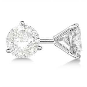 2.50ctw. 3-Prong Martini Diamond Stud Earrings Platinum H-I, SI2-SI3