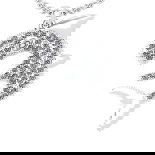 0.61 Ctw SI2/I1 Diamond 14K White Gold Fish Pendant Necklace: Total Diamond Weight : 0.61 Ctw (Round cut) Center Diamond Color :- J-K Center Clarity : SI2/I1 Stone Setting : Prong Metal Weight : Approx 4.20 Gram 14K White Gold Fish Pendant Necklace #PAPPS27884v8