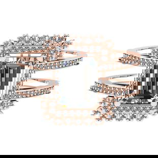 2.68 Ctw SI2/I1 Diamond 14K Rose Gold Engagement Ring: Center Diamond Weight : 2.00 Ctw (Emerald Cut) Color :- J-K Clarity : SI2/I1 Center Stone Setting : Prong Side Diamond Weight Of Ctw 0.68 Ctw Color : J-K Clarity : SI2/I1 Stone Setting : Prong Metal