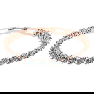 12.50 Ctw SI2/I1 Diamond Ladies Fashion 18K Rose Gold Tennis Bracelet: Diamond Stone Weight ; 12.50 Ctw ( Round Cut) Diamond Stone Color : White J-KDiamond Stone Clarity : SI2/I1 Center Stone Setting : Prong Metal Weight : Approx 11.90 Gram 18K Rose Gold Tennis Bracelet