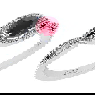 0.91 Ctw SI2/I1Ruby And Diamond 14K White Gold Infinity Wedding Halo Ring: Center Stone Weight : 0.60 Ctw ( Round Cut) Center Stone Color :-Ruby Stone Setting : Prong Side Stone Weight Of Ctw 0.31 Ctw Side Stone Color : J-K Stone Clarity : SI2/I1 Stone Setting : Prong Metal