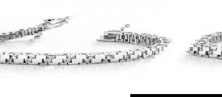 14K WHITE GOLD 1 CTW G-H SI2/SI3 ALTERNATING DIAMOND BLOCK TENNIS BRACELET: 14K WHITE GOLD 1 CTW G-H SI2/SI3 ALTERNATING DIAMOND BLOCK TENNIS BRACELET B7516 #PAPPS20078v5