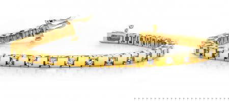 14KT YELLOW GOLD 1 CTW G-H VS2/SI1 ALTERNATING DIAMOND BLOCK TENNIS BRACELE: 14KT YELLOW GOLD 1 CTW G-H VS2/SI1 ALTERNATING DIAMOND BLOCK TENNIS BRACELET #PAPPS19972v5