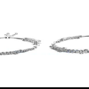 1.84 Ctw SI2/I1 Diamond Prong Set 14K White Gold Slide Bracelet: Center Diamond Weight : 1.84 Ctw (Round Cut) Center Diamond Color :- J-K Center Clarity : SI2/I1 Stone Setting : Prong Metal Weight : Approx 7.50 Gram 14K White Gold Slide Bracelet