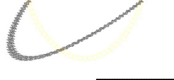 2.82 Ctw SI2/I1 Diamond 14K Yellow Gold Necklace