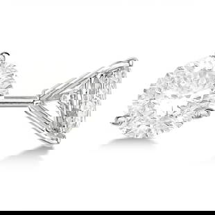 1.00ctw. 3-Prong Martini Diamond Stud Earrings 14kt White Gold J-K, SI1-SI2: CENTER STONE; Diamond CENTER STONE CLARITY; SI1-SI2 CENTER STONE COLOR; J-K CENTER STONE SETTING; Prong SIDE STONE CLARITY; SIDE STONE COLOR; SIDE STONE SETTING; ctw OF SIDE STONE: SIDE STONE QUALITY;