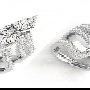 CERTIFIED 18KT WHITE GOLD 1.05 CTW J-K/VS-SI1 DIAMOND BRIDAL SET: CERTIFIED 18KT WHITE GOLD 1.05 CTW J-K VS2/SI1 DIAMOND BRIDAL SET (CENTER STONE DIAMOND .70 CTWW J-K/VS-SI1) please request ring size upon payment #PAPPS86778v3