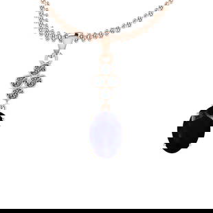 2.60 Ctw I2/I3 Blue Sapphire And Diamond 14K Rose Gold Necklace: Center Stone Weight : 2.50 Ctw (Oval Cut ) Center Stone Color : Blue Sapphire Center Stone Setting : Bezel Side Stone Weight Of Ctw 0.10 Ctw Side Stone Color : J-K Stone Clarity : I2/I3 Stone Setting