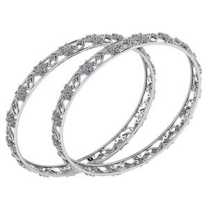 7.68 Ctw SI2/I1 Diamond 10K White Gold Bengals