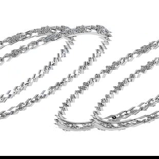 7.68 Ctw SI2/I1 Diamond 10K White Gold Bengals: Center Stone Weight : 7.68 Ctw (Round Cut ) Center Stone Color : J-K Stone Clarity : SI2/I1 Stone Setting : Prong Metal Weight : Approx 19.40 Gram Bengals s Size : 57 mm 2 24 Inches 10K White Gold