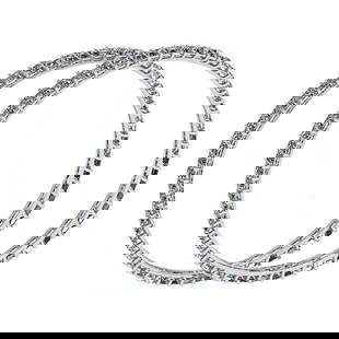 Certified 12.40 Ctw Diamond VS/SI1 Bangles 18K White Gold Made In USA: Center Stone Approx Weight: 12.40 Ctw (124 Pcs Round) Center Stone Color: White G-H Diamond Stone Clarity: VS/SI1 Stone Setting: Prong Metal Weight: Approx 15.47 Gram Bangles Size: 57 mm 225 Inches