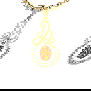 Certified 1.93 Ctw SI2/I1 Orange Sapphire And Diamond 14K Yellow Gold Vinta: Center Stone Weight : 1.71 Ctw (Oval Cut) Center Stone Color :-Orange Sapphire Center Stone Setting : Prong Side Stone Weight Of Ctw 0.22 Ctw Side Stone Color : J-K Stone Clarity : SI2/I1 Stone