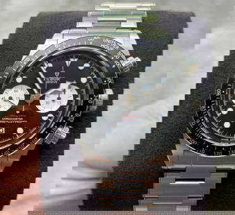 Tudor Chronograph Black Dial Comes with Box & Papers: Tudor Chronograph Black Dial Comes with Box & Papers #PAPPS19767v8