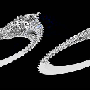 1.65 Ctw SI2/I1 Diamond 18K White Gold Engagement Ring: Center Diamond Weight : 0.95 Ctw ( Round Cut) Center Diamond Color :-G-H Setting : Prong Side Weight Of Ctw 0.70 Ctw Color : G-H Clarity : SI2/I1 Stone Setting : Prong Metal Weight : Approx 6.30 gram