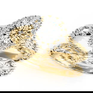 Certified 1.20 Ctw SI2/I1 Diamond 14K Yellow Gold Bridal Wedding Set Ring: Center Diamond Approx Weight: 1.00 Ctw (Round Cut) Center Color: J-K Center Stone Clarity: SI2/I1 Center Stone Setting: Prong Side Stone 0.20 Ctw Side Stone Color: J-K Stone Clarity: SI2/I1 Stone Sett