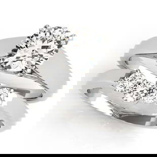 Certified 1.05 Ctw SI2/I1 Diamond 14K White Gold Bridal Wedding set Ring: Center Diamond Approx Weight: 0.75 Ctw (Round Cut) Center Color: J-K Center Stone Clarity: SI2/I1 Center Stone Setting: Prong Side Stone 0.30 Ctw Side Stone Color: J-K Stone Clarity: SI2/I1 Stone Sett