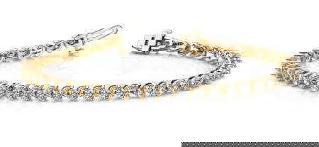 14K YELLOW GOLD 2 CTW G-H VS2/SI1 THREE PRONG TENNIS BRACELET: 14K YELLOW GOLD 2 CTW G-H VS2/SI1 THREE PRONG TENNIS BRACELET #PAPPS19880v5