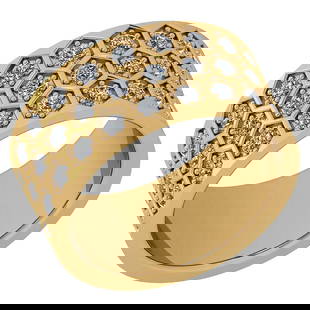 Certified 1.50 Ctw Diamond VS/SI1 14K Rose Gold Band Ring Made In USA: Center Stone Approx Weight ; 1.50 Ctw (60 Pcs Round) Stone Color: White G-H Diamond Stone Clarity: VS/SI1 Color Stone Setting ; Prong Metal Approx Weight: 7.30 Gram 14K Rose Gold Band Made In USA #PAP
