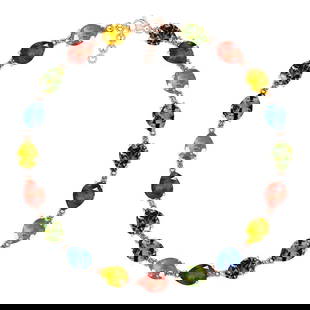 13.48 Ctw I2/I3 Multi Sapphire And Diamond 14K Rose Gold Bracelet: Color Stone Weight : 13.30 Ctw (Pear Cut ) Center Stone Color : Red,Yellow,Green, Sapphire Center Stone Setting : Prong Side Stone Weight Of Ctw 0.18 Ctw Side Stone Color : J-K Stone Clarity : I2/I3