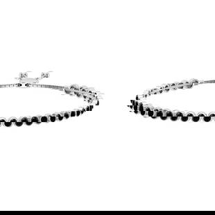 2.07 Ctw i2/i3 Treated Fancy Black Diamond 14K White Gold Slide Bracelet: Center Diamond Weight : 2.07 Ctw (Round Cut) Center Diamond Color :- Treated Fancy Black Diamond Center Clarity : I2/I3 Stone Setting : Bezel Metal Weight : Approx 9.00 Gram 14K White Gold Slide