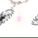 Certified 1.12 Ctw SI2/I1 Ruby And Diamond 14K Rose Gold Necklace