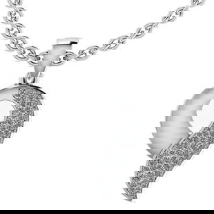 Certified .75 CTW Round Diamond 14K White Gold Pendant: Center Stone .75 CTW Round Diamond Center Stone Clarity:SI1-SI2 Center Stone Color : White Diamond Stone Setting ;Prong 14K White Gold Pendant #PAPPS92253v5