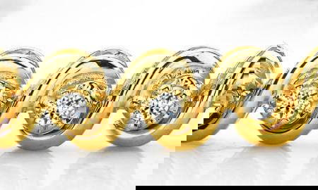 14KT YELLOW GOLD .65 CTW G-H VS2/SI1 DIAMOND TENNIS BRACELET
