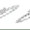 Certified 0.57 CTW Princess Diamond Solitaire 14k Ring H/SI1