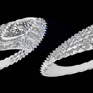 2.32 Ctw SI2/I1 Diamond 18K White Gold Engagement Ring: Center Diamond Weight : 1.00 Ctw ( Cushion Cut) Center Diamond Color :-G-H Setting : Prong Side Weight Of Ctw 1.32 Ctw Color : G-H Clarity : SI2/I1 Stone Setting : Prong Metal Weight : Approx 6.30 gra