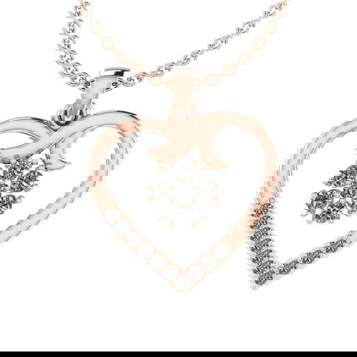 0.18 Ctw SI2/I1 Diamond 14K Rose Gold Valentine s Day special Pendant
