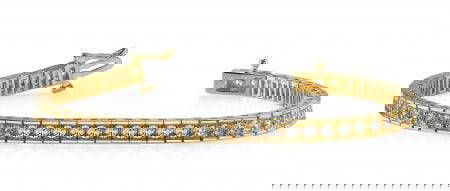 14KT YELLOW GOLD 2 CTW G-H VS2/SI1 BOX LINK DIAMOND TENNIS BRACELET: 14KT YELLOW GOLD 2 CTW G-H VS2/SI1 BOX LINK DIAMOND TENNIS BRACELET #PAPPS20140v5
