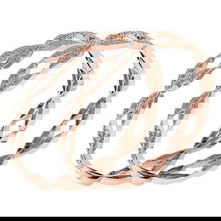 Certified 6.52 Ctw Diamond VS/SI1 Bangles 14K Rose Gold Made In USA: Center Stone Approx Weight: 6.52 Ctw (308 Pcs Round) Center Stone Color: White G-H Diamond Stone Clarity: VS/SI1 Stone Setting: Prong Metal Approx Weight: 39.10 Gram Bangles Size: 57 mm 224 Inches 14K