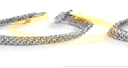 14KT YELLOW GOLD 3 CTW G-H VS2/SI1 CLASSIC TENNIS BRACELET: 14KT YELLOW GOLD 3 CTW G-H VS2/SI1 CLASSIC TENNIS BRACELET #PAPPS20162v5