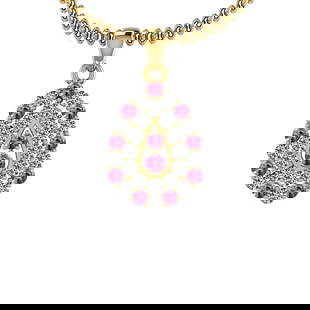1.15 Ctw SI2/I1 Pink Sapphire And Diamond 14K Yellow Gold Pendant Necklace: Center Weight : 0.45 Ctw ( Round Cut ) Center Color :- Pink Sapphire Stone Setting : Prong Side Stone Weight Of Ctw 0.70 Ctw Side Stone Color : J-K Stone Clarity : SI2/I1 Stone Setting : Prong Metal